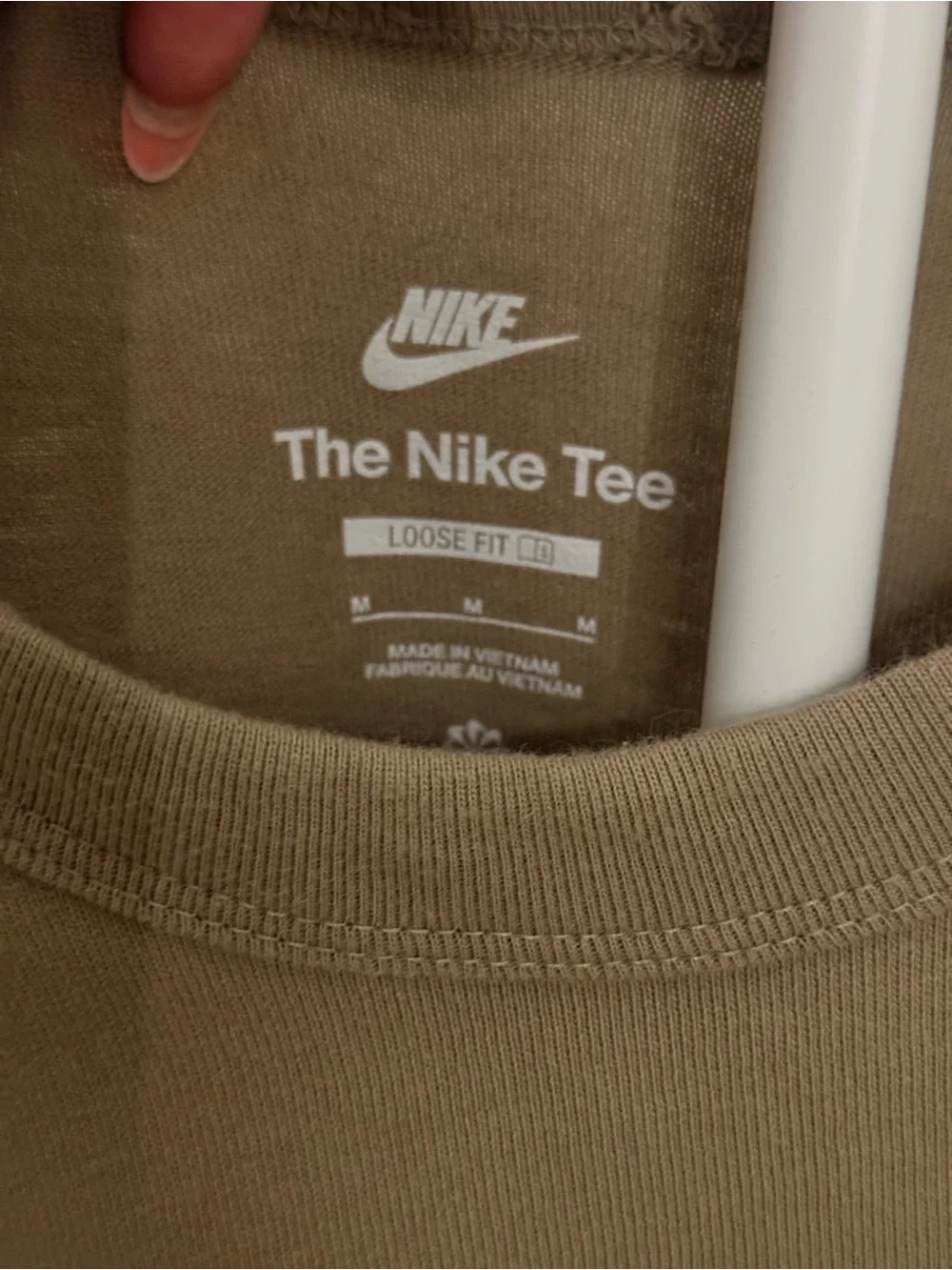 Nike Short Sleeve Pocket Tee in Beige/Tan